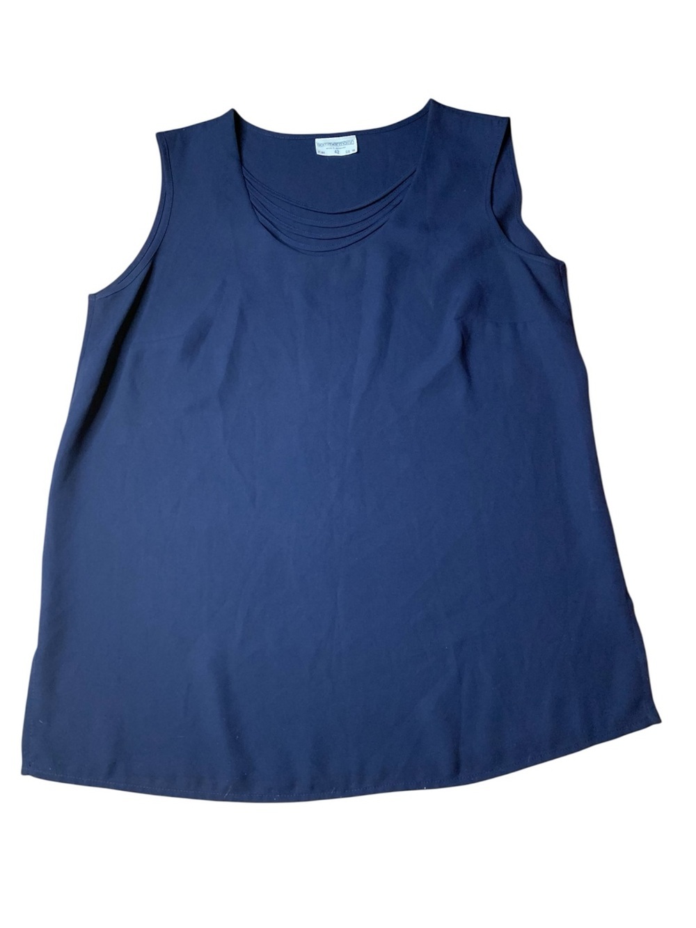 Sommermann Navy Sleeveless Blouse Made in Germany size 42 (Large)